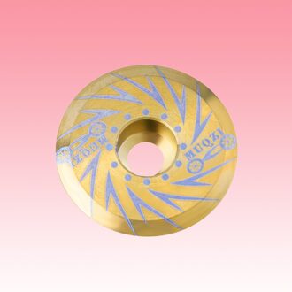 Fiets Kom Cover Titanium Legering 28.6Mm Voorvork Handvat Stem Top Cover Mountain Road Fixed Gear Bike Swirl Zilver met Schroef goud