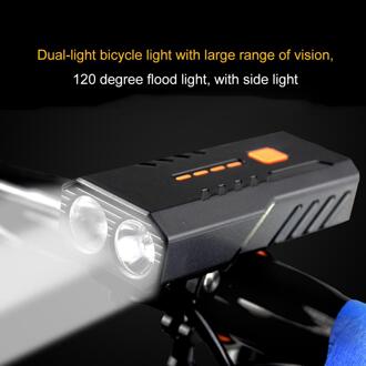 Fiets Koplamp Usb Led Oplaadbare Fiets Stuur Lamp Power Bank Waterdicht Mountainbike Zaklamp Riding Levert