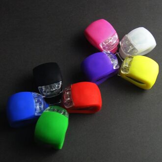 Fiets Lamp Fiets Front Light Fiets Handbar Siliconen Led Head Voor Achter Wiel Fiets Licht Waterdicht Fietsen Fiets Accessoires rood licht