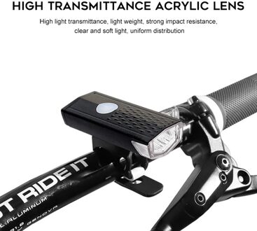 Fiets Licht 3 Modes 300 Lumen Led Voor Fiets Licht Usb Oplaadbare Front Light Lamp Koplamp Fietsen Licht Fiets Accessoires Rancom kleur