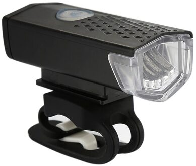 Fiets Licht 3 Modes 300 Lumen Led Voor Fiets Licht Usb Oplaadbare Front Light Lamp Koplamp Fietsen Licht Fiets Accessoires zwart-01