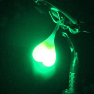 Fiets Licht Hartvorm Fietsen Ballen Staart Waterdichte Siliconen Fiets Achterlicht Achterlichten Night Waarschuwing Led groen