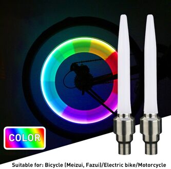 Fiets Licht Led Achterlicht Veiligheid Waarschuwingslampje Mountainbike Licht Usb Oplaadbare Fiets Accessoires Wiel Spaken Licht A1-2stk