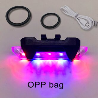 Fiets Licht Led Achterlicht Veiligheid Waarschuwingslampje Mountainbike Licht Usb Oplaadbare Fiets Accessoires Wiel Spaken Licht B3