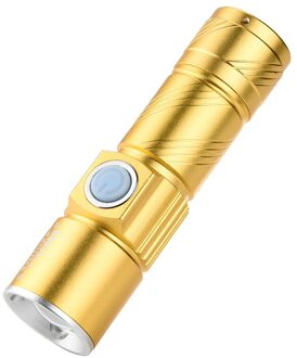 Fiets Lichten Professionele Usb Oplaadbare Fiets Zaklamp Led Fiets Waterdichte Houder Fiets Accessoires #30 goud