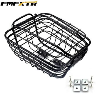 Fiets mand voor mountainbike terug plantaardige mand studenten plank vouwen frame opknoping mand metal zwart
