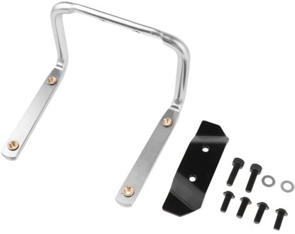 Fiets Mtb Zadelpen Terug Dubbele Waterfleshouder Cage Rack Adapter zilverachtig