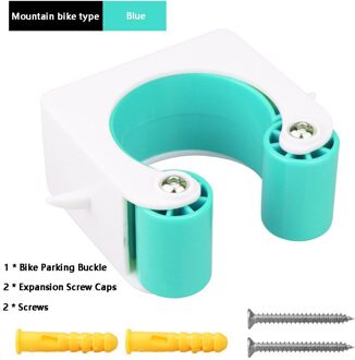 Fiets Parking Rack Gesp Fiets Indoor Verticale Opbergrek Muurbevestiging Road Fietsen Stop Rack Mountainbike Display Stand BY-MTB-TCK-blauw