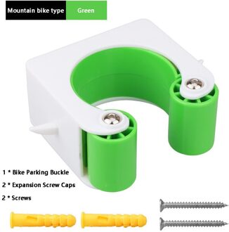 Fiets Parking Rack Gesp Fiets Indoor Verticale Opbergrek Muurbevestiging Road Fietsen Stop Rack Mountainbike Display Stand BY-MTB-TCK-groen