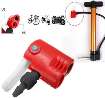 Fiets Pompen Nozzle Slang Adapter Dubbele Hoofd Pompen Onderdelen Accessoires F/V Service A/V Schrader/Presta valve Converter Fiets