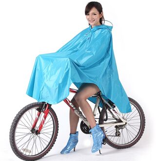 Fiets Regen Poncho Bike Motorcycle Regens Capes Cover Draagbare Reizen Camping Ponchos Vrouwen Regenjas Hooded Wandelen lucht blauw