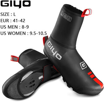 Fiets Schoenen Cover Waterdichte Reflecterende Fiets Overschoen Voor Mtb Road Fietsen Over Schoenen Thermische Zomer Winter Laarzen Size--L