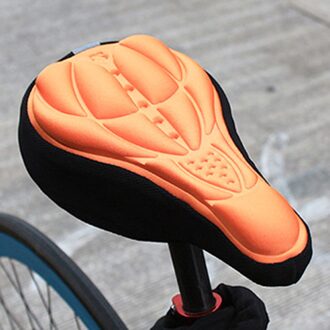Fiets Seat Cover Kussenhoes 3D Super Ademend Fiets Mountainbike Accessoires En Apparatuur Oranje