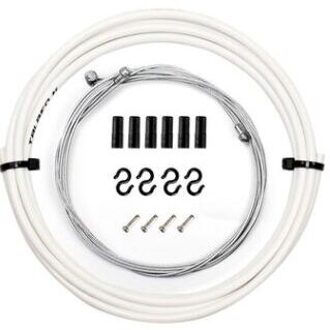 Fiets Shift Derailleur Kabel En Rem Kabel Shell Vervanging Kit Voor Fiets Reparatie Op Bergwegen wit