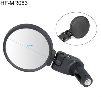 Fiets Spiegel Stuur End Inner Mount W/Unbreakable Rvs Lens Hoge Impact Frame Verstelbare Hoeken Hafny 1stk 62mm HF-MR083