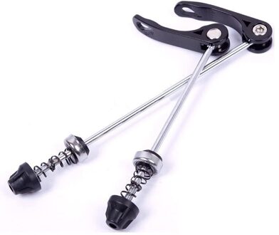 Fiets Spies Set Fietsen 4 kleuren 1 Paar Duurzaam Weg Quick Release Bout Hendel As aluminium 145mm * 185mm zwart