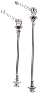 Fiets Spiesjes 1 Paar Ultralight Titanium Quick Release Fiets Hub Spiesjes Voor Mtb Racefiets zilver