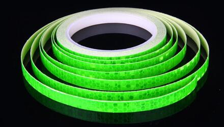 Fiets Sticker DIY Reflecterende Stickers Reflector Veiligheid Waarschuwing Velg Decal groen