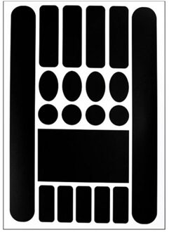 Fiets Sticker Scratch Preventie Neushoorn Lederen Sticker Fietsketting Protector Bescherming Frame Sticker Anti-Kras zwart