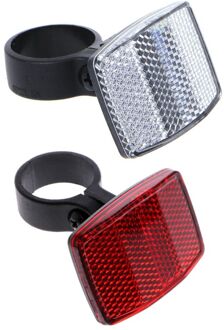 Fiets Stuur Reflector Reflecterende Voor Achter Waarschuwingslampje Veiligheid Lens Rood