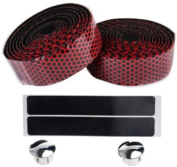 Fiets Stuur Tape Anti-Slip Fietsen Road Fiets Handvat Bar Tapes Wrap Patroon Spons Bevestigingsbeugels Fiets Accessoires Rood