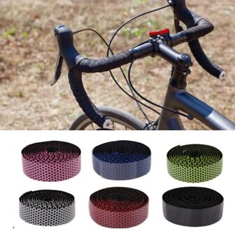 Fiets Stuur Tape Anti-Slip Fietsen Road Fiets Handvat Bar Tapes Wrap Patroon Spons Bevestigingsbeugels Fiets Accessoires wit