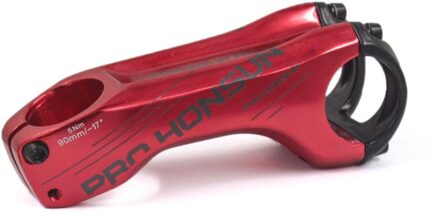 Fiets Stuurpen 31.8-28.6Mm Mtb Fiets Stem Alloy Cnc Dh/Am/Xc Riser 17 graden 90Mm Racefiets Mtb Stuurpen Rood