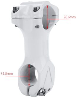 Fiets Stuurpen Carbon Stuurpen Fiets Riser Stuurpen Mtb Racefiets 31.8Mm Hoek 6/17Bicicleta Tallo Bicicleta potencial wit 31.8