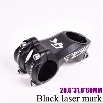 Fiets Stuurpen Stuur Riser Negatieve Hoek Steering Road Mountainbike Accessoires Positieve En Negatieve 17 Graden 60/80Mm 31.8 Laser zwart 60MM