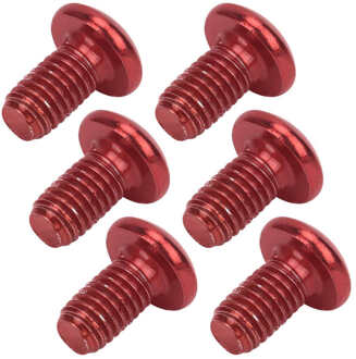 Fiets Stuurpen Stuurpen M5x10mm Mountainbike Remschijf Staal Schroef Fiets Universele T25 Hoofd Bouten Rood
