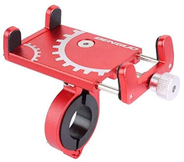 Fiets Telefoon Houder Voor Iphone Samsung Universele Mobiele Mobiele Telefoon Houder Fiets Stuur Clip Stand Gps Mount Beugel Rekken rood