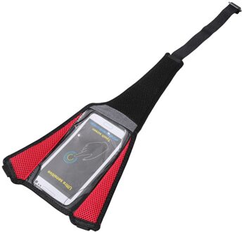 Fiets Trainer Zweetband Indoor Oefening Fietsen Zweet Tape Netto Fiets Roller Zweetband Ondersteuning Touchscreen Mobiele Telefoon Case zwart rood 2