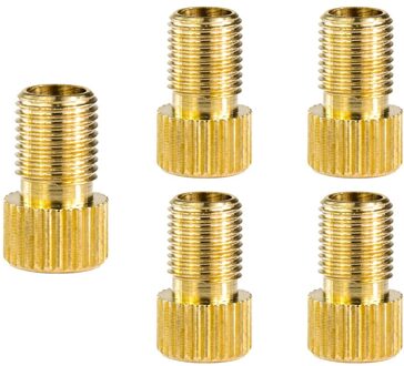 Fiets Valve Adapter Dv Sv (Dunlop Franse Valve) Naar Av (Auto Ventiel) met Rin Fiets Accessoires 1/2/3/4/5/10Pcs # Yjy