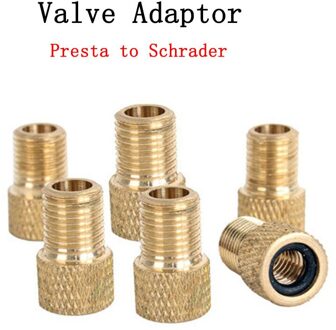 Fiets Valve Adapter Koperen Cover Adapter Caps Air Nozzle Luchtpomp Presta Aan Schrader Fiets Binnenband Gereedschap Fiets Accessoires 2stk