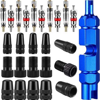Fiets Valve Adapter Set Ventiel Tool Set Van 26 Amerikaanse En Franse Ventiel Adapter Ventieldopje Fiets Pomp accessoires 3