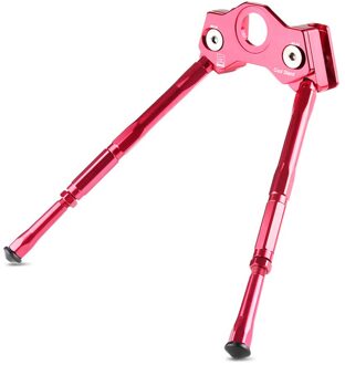 Fiets Verstelbare Crank Voetsteun Mountainbike Voetsteun Mountainbike Kickstand Fiets Accessoires Parking Rack rood