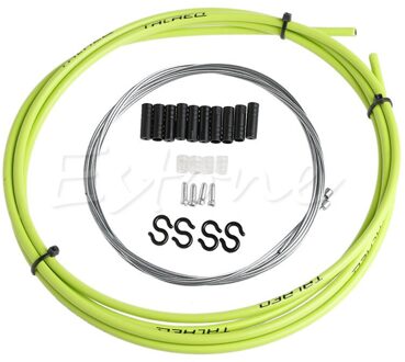 Fiets Voor Achter Inner Buitenste Draad Rem Gear Shifter Cable Housing Kit R9CE groen