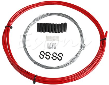 Fiets Voor Achter Inner Buitenste Draad Rem Gear Shifter Cable Housing Kit R9CE Rood