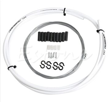 Fiets Voor Achter Inner Buitenste Draad Rem Gear Shifter Cable Housing Kit R9CE wit
