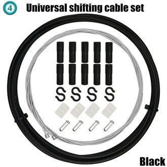 Fiets Voor Achter Inner Outer Draad Rem Shifter Gear Derailleur Huisvesting Cable Kit Fiets Onderdelen zwart