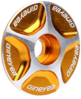 Fiets Voorvork Headset Cover Cnc Stem Cover Weg Mountainbike Stuurpen Accessoires Vork Kom Cover Headset Top Cap Cover 4 goud