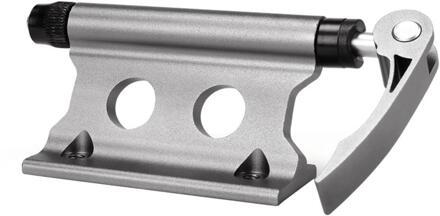 Fiets Vork Mount Legering Quick Release Fiets Blok Voorvork Vaste Clip Bagage Houder Rack Voor Truck Trailer Fietsen Accessorie licht grijs