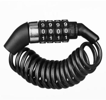 Fiets Wachtwoord 4-Cijferige Wachtwoord Lock Combinatie Nummer Code Fiets Anti-Diefstal Fiets Cycle Lock Stalen Kabel Ketting