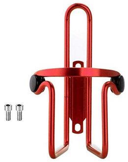 Fiets Waterfles Houder Aluminium Mountainbike Fles Kan Kooi Bracket Fietsen Cup Rack Accessoires rood