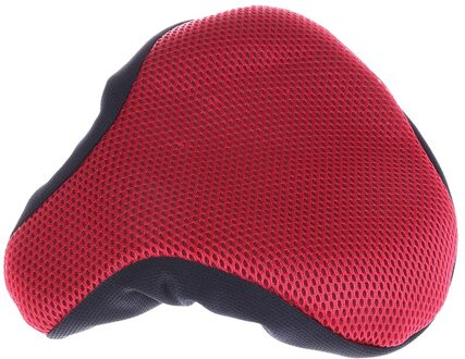 Fiets Zadel 3D Soft Bike Seat Cover Fietsen Siliconen Zitkussen Fietsen Zadel Voor Fiets Accessoires rood
