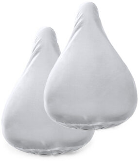 Fiets zadelhoes wit - 2x - waterdicht - zadel beschermer universeel - regenhoes