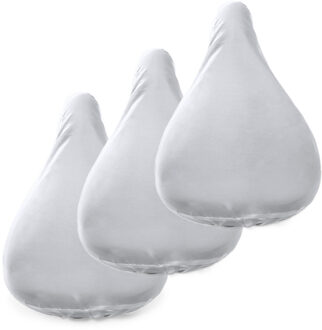 Fiets zadelhoes wit - 3x - waterdicht - zadel beschermer universeel - regenhoes