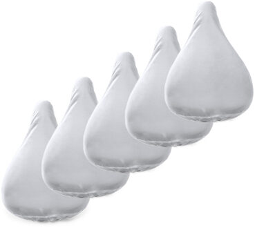 Fiets zadelhoes wit - 5x - waterdicht - zadel beschermer universeel - regenhoes