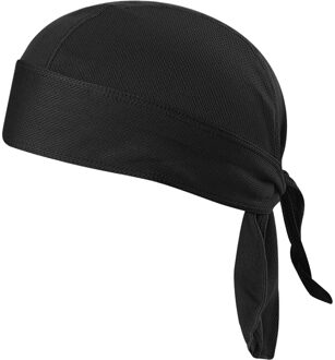 Fiets Zweet-Wicking Cap Beanie Cap Fietsen Hoofddoek Hoofdband Sneldrogende Piraat Hoed Beanie Hoed Voor Outdoor zwart