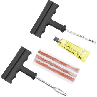 Fietsband Reparatie Tool Band Reparatie Kit Studding Tool Set Auto Fietsband Reparatie Punctie Plug Garage Fiets Accessoires tool zwart reeks